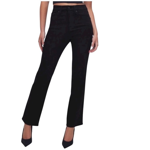 Good American Jeans Women Size 28-32 Black Good Leg Straight Stretch Denim NEW - Picture 6 of 16
